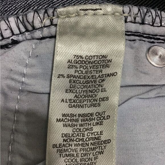 DKNY Denim Jeans High Waist Straight Leg Dark Wash Jeans Size 14 - Picture 16 of 16